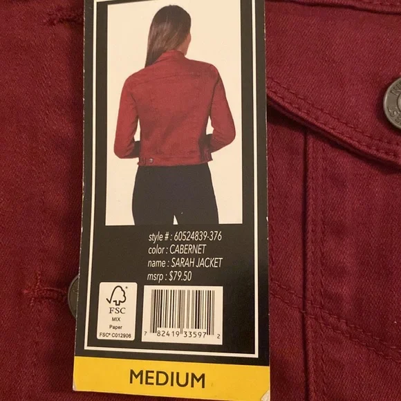 Nine West NWT Women’s Denim Sarah Jacket - Size Medium - Picture 6 of 6
